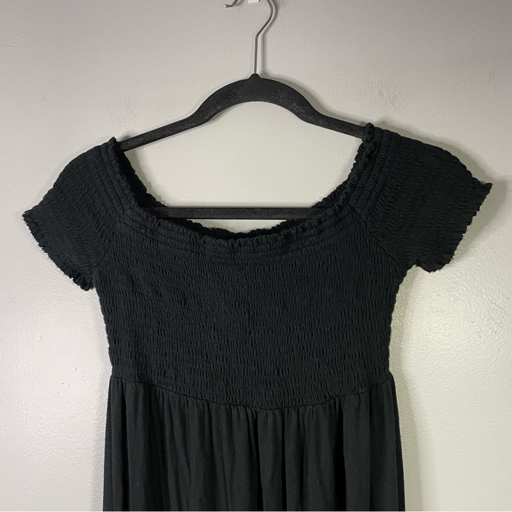 Isabel Maternity by Ingrid & Isabel Black Stretchy Smocked Maxi Dress Size XS - Picture 4 of 6